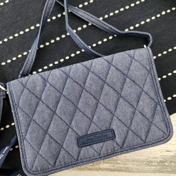 Vera Bradley 3-N-1 Crossbody Bag Moonlight Navy RFID - Picture 8 of 8